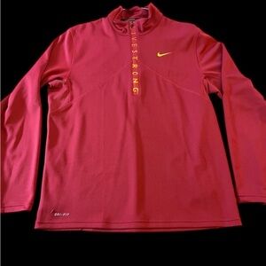 Nike Livestrong Men’s Maroon L 1/4 Zip Dri-Fit Pullover in EUC